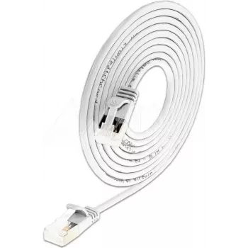 Wirewin Light-patchkabel U/FTP Cat 6a wit 0,1 m slanke ronde afgeschermde PoE flexibele dunne kabel PKW-LIGHT-STP-K6A 0.1 WS