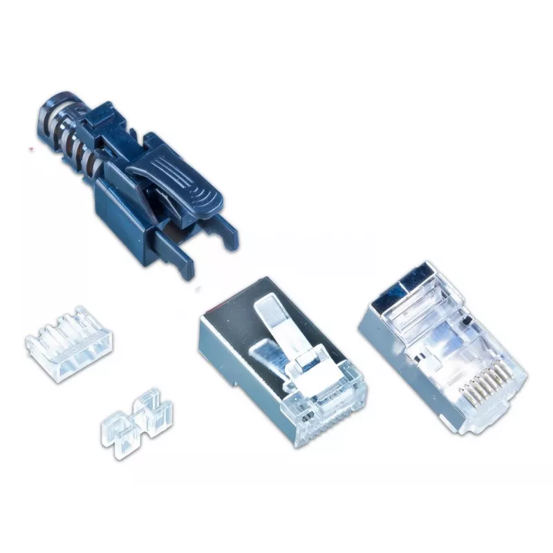Wirewin MOD SL KAT6A STP 10 SW RJ45 veldmonteerbare stekker, Cat6A, afgeschermd, 10-pack