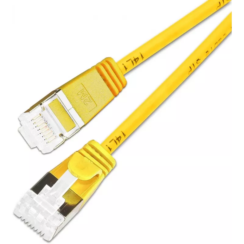 Wirewin SLIM KAT6A 10 Gigabit Light-patchkabel, 1,0m, U/FTP, Ø 3,8mm, geel, 90-pack, afgeschermd (SLIM-LS-K6A 1.0 YE 90)