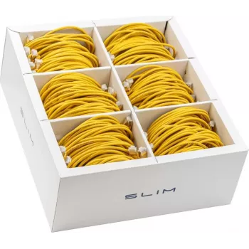 Wirewin SLIM-LS-K6A 2.0 YE 60 - Cat6A U/FTP Slim Ethernet patchkabel, 2m, geel, 60-pack