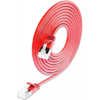 Wirewin SLIM KAT6A 10 Gigabit Light patchkabel, U/FTP, 3,8mm, rood, 0,15m PKW-LIGHT-STP-K6A 0.15 RT