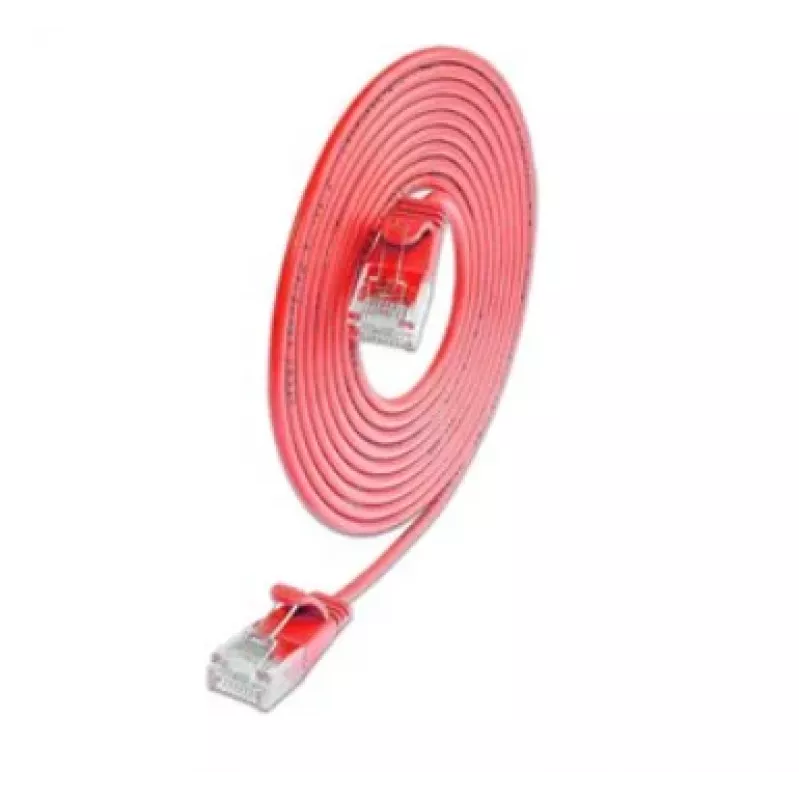 Wirewin SLIM KAT6A 10 Gigabit Light patchkabel rond, U/UTP, Ø 3,6 mm, rood (SLIM-L-UU-K6A 0.1 RD)