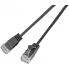Wirewin SLIM Cat6a 10 Gigabit slim patchkabel, U/UTP, 3,6 mm, zwart, 0,15 m SLIM-L-UU-K6A 0.15 BK
