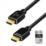 LogiLink HDMI-kabel A/M naar A/M 8K/60Hz 48Gbps metaal nylon gecertificeerd zwart 2m