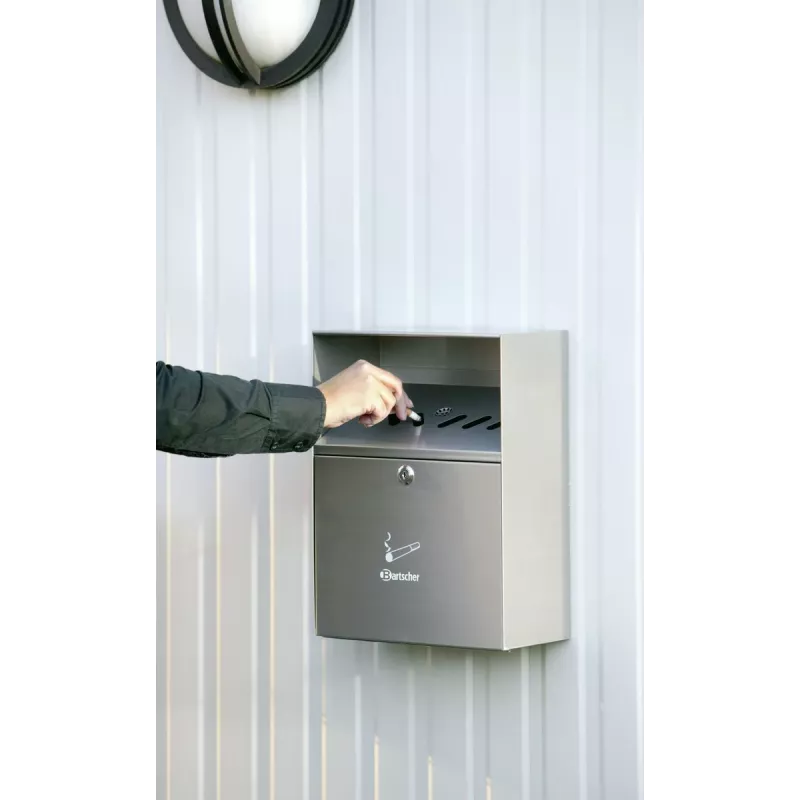 Bartscher 860001 wandasbak, roestvrij staal, zilver, afsluitbaar