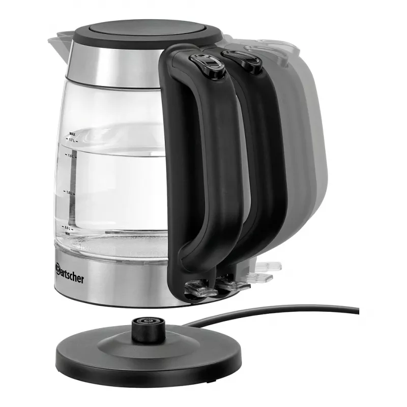 Bartscher 200096 glazen kan elektrische waterkoker 1,7L 2200W zilver