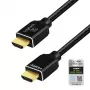 LogiLink HDMI-kabel 8K/60 Hz 48 Gbps metaal nylon gecertificeerd zwart 1 m