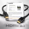 LogiLink HDMI-kabel 8K/60 Hz 48 Gbps metaal nylon gecertificeerd zwart 1 m