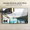 LogiLink HDMI-kabel 8K/60 Hz 48 Gbps metaal nylon gecertificeerd zwart 1 m