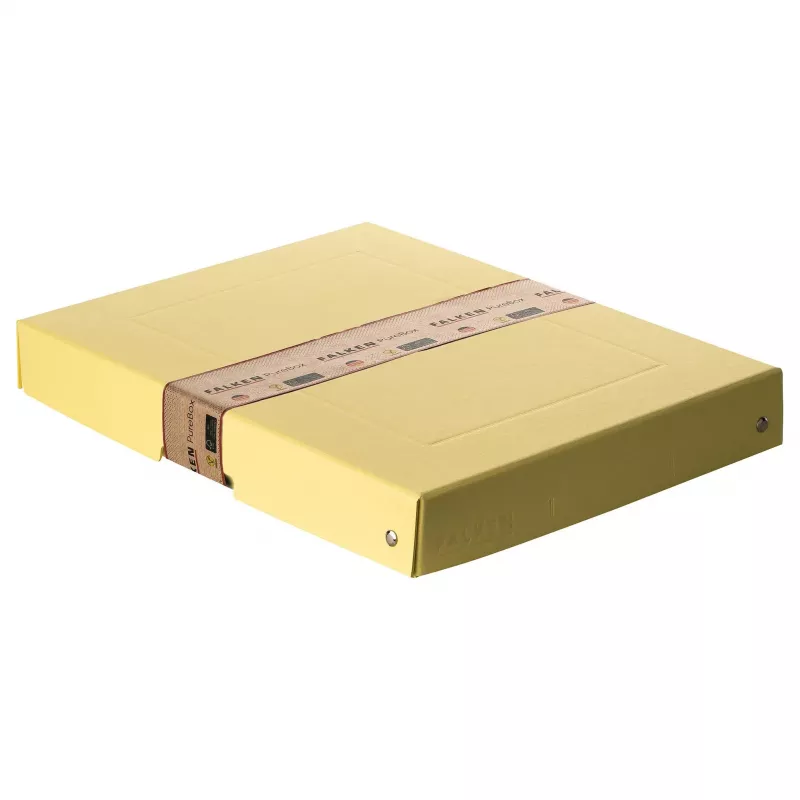FALKEN PURE bewaarbox 500 vel pastelgeel 24,0 x 32,0 x 4,0 cm, 1 stk. (22001928000F)