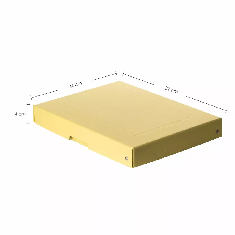 FALKEN PURE bewaarbox 500 vel pastelgeel 24,0 x 32,0 x 4,0 cm, 1 stk. (22001928000F)