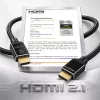 LogiLink HDMI-kabel, A/M naar A/M, 8K/60 Hz, 48 Gbps, metaal, nylon, gecertificeerd, zwart, 3 m