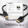 LogiLink HDMI-kabel A/M naar A/M 8K/60 Hz 48 Gbps metaal nylon gecertificeerd zwart 5 m