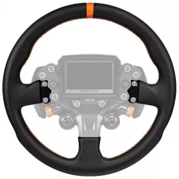 Simagic ZS-330RR lederen stuurwielrand, 330mm, rode stiksels, zonder naaf