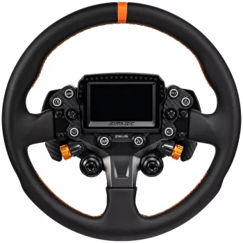 Simagic ZS-330RR lederen stuurwielrand, 330mm, rode stiksels, zonder naaf