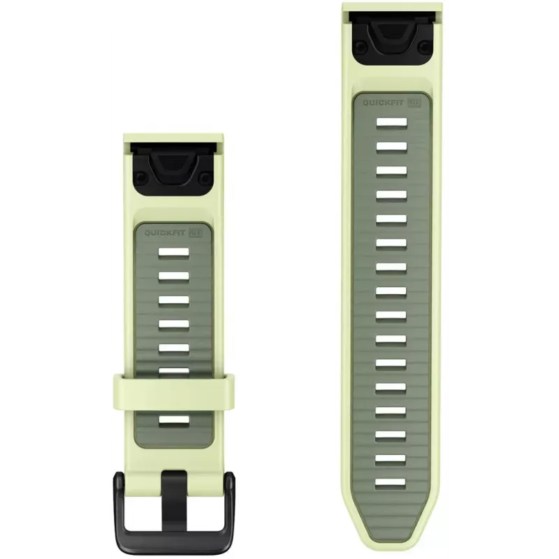 Garmin QuickFit 20 mm siliconen horlogeband, Lemon/Willow Green, 010-14506-01