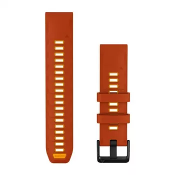 Garmin QuickFit 22 horlogeband, siliconen, Autumn Orange/Spark Orange