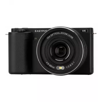 Easypix PowerPro VX6430 digitale camera met klapscherm - 64MP, 10x optische zoom, 4K-video, zwart 20205