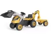 Smoby Builder Max trapttractor met aanhanger, geel