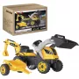 Smoby Builder Max trapttractor met aanhanger, geel