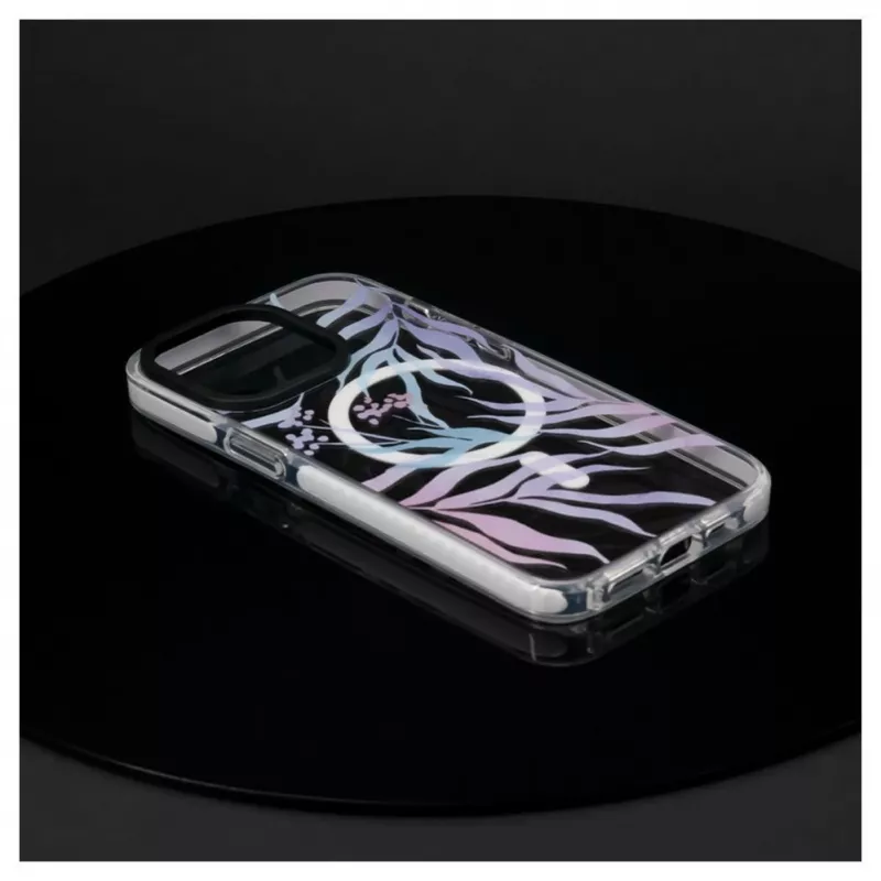 Evelatus Apple iPhone 15 Pro PC+TPU hoesje met MagSafe - individuele bloemenprint