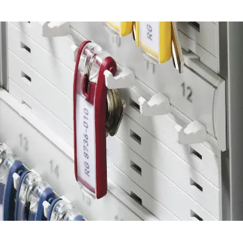 DURABLE KEY BOX 36 sleutelkast met cilinderslot, lichtgrijs staal, wandmontage, 36 haken 195223