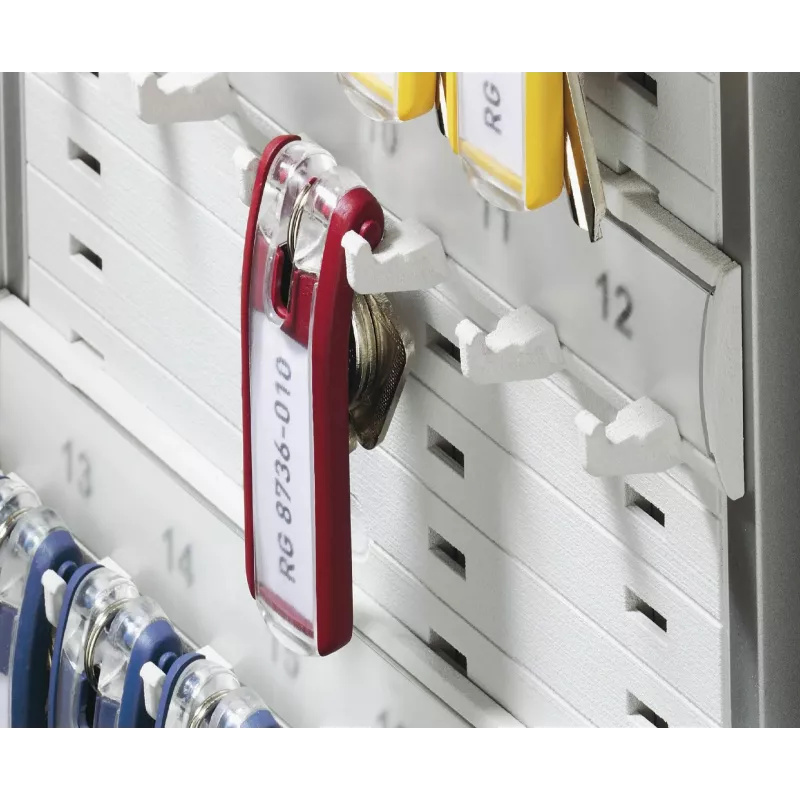 DURABLE KEY BOX 36 sleutelkast met cilinderslot, lichtgrijs staal, wandmontage, 36 haken 195223