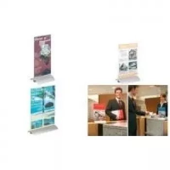 DURABLE Presenter A5 tafelstandaard, acryl/aluminium, transparant