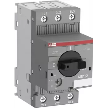 ABB MS132-6.3 motorbeveiligingsschakelaar, 4,0-6,3 A, 3-polig, thermisch-magnetisch 1SAM350000R1009