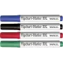 MAUL flipchartmarker-set, beitelpunt 3,0-6,5 mm, 4 verschillende kleuren