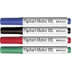 MAUL flipchartmarker-set, beitelpunt 3,0-6,5 mm, 4 verschillende kleuren