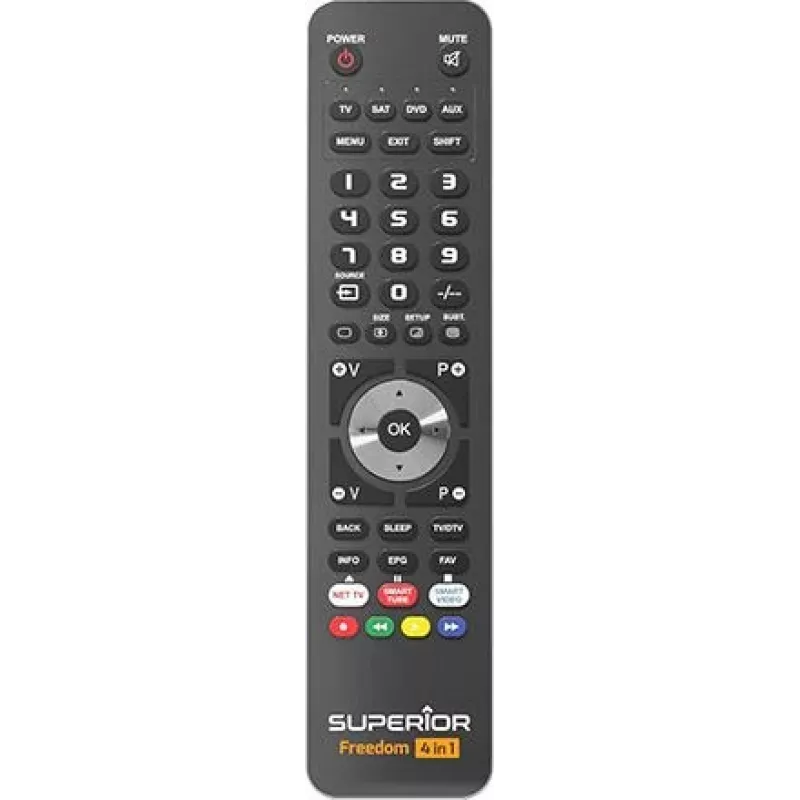 Superior Electronics Freedom universele programmeerbare afstandsbediening zwart SUPTUB003