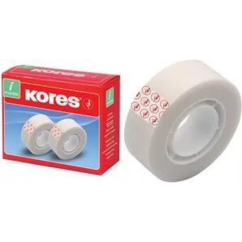 Kores onzichtbare plakband 12 mm x 33 m mat, beschrijfbaar, schaduwvrij, 24 rollen K53302