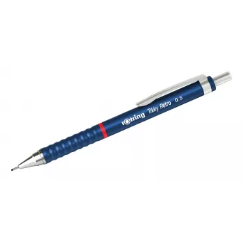 Rotring Tikky Retro mechanisch potlood 0,5 mm, blauw verchroomde sierringen 2202566