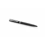 Waterman Impression balpen – zwarte lak, chroom sierring, middelblauw 2225498