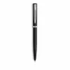 Waterman Impression balpen – zwarte lak, chroom sierring, middelblauw 2225498
