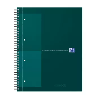 Oxford International Collegeblock notitieboek, DIN A4+, geruit, hardcover, spiraalbinding, 80 vel 400191242