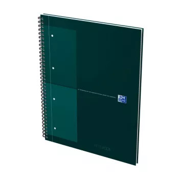 Oxford International Collegeblock notitieboek, DIN A4+, geruit, hardcover, spiraalbinding, 80 vel 400191242