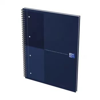 Oxford International Collegeblock notitieboek, DIN A4+, gelinieerd, hardcover, spiraalbinding, 80 vel, 1 stuk (400194458)