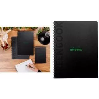 Rhodia Greenbook College Block A5+ geruit zwart 119934C