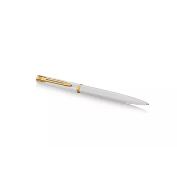 Waterman Allure Impression balpen, wit lak, goud accent, middelblauwe inkt 2225511