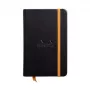 RHODIA RHODIARAMA notitieboek 90 x 140 mm gelinieerd zwart kunstleer hardcover 96 vel 118642C