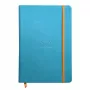 RHODIA RHODIARAMA A5 gelinieerd notitieboek, turquoise hardcover van kunstleer, 96 vel 118747C
