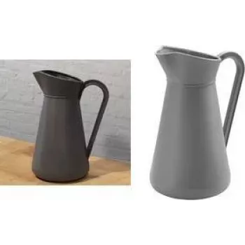 EDA kunststof kan 5 liter grijs met handgreep (010490 G. GL SX)