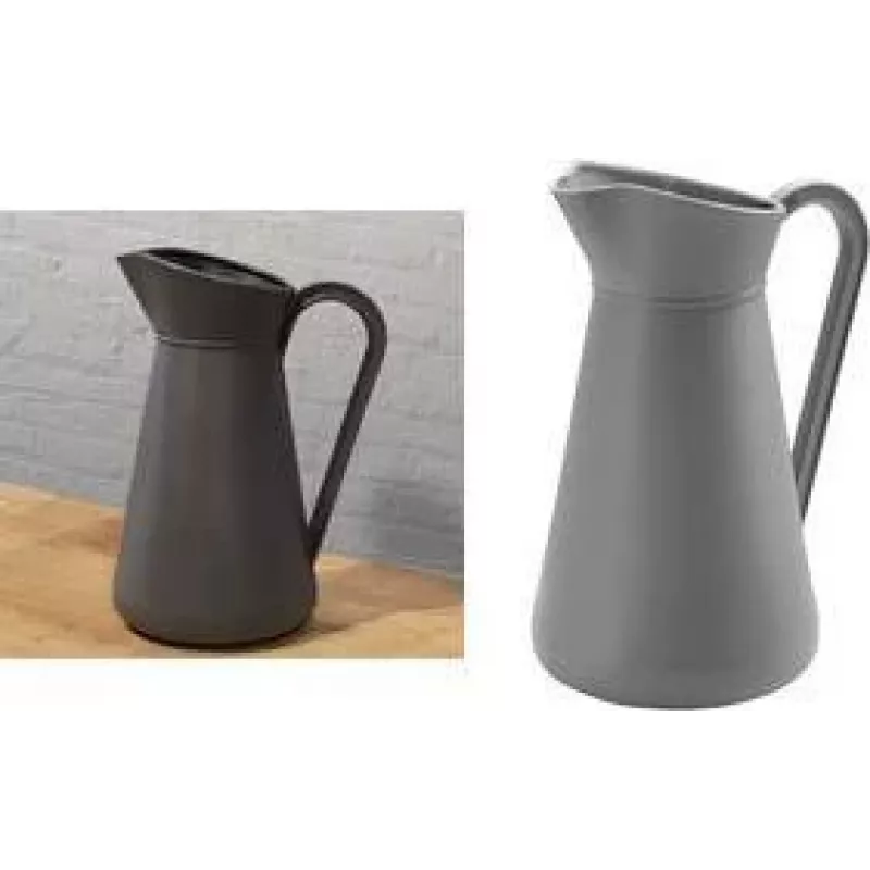 EDA kunststof kan 5 liter grijs met handgreep (010490 G. GL SX)