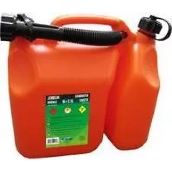 EDA combi-brandstof- en oliekan 6 L + 2,5 L dual-chamber rood/zwart 010169 O SX6