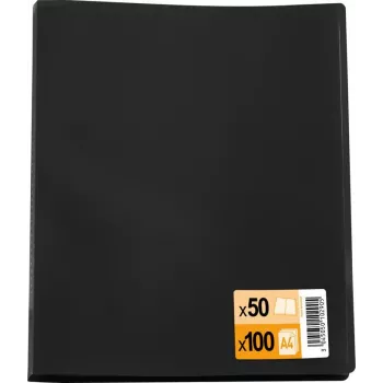 ELBA DIN A4 presentatiemap standaard, 50 hoezen, zwart, PP 0,3 mm 32041009