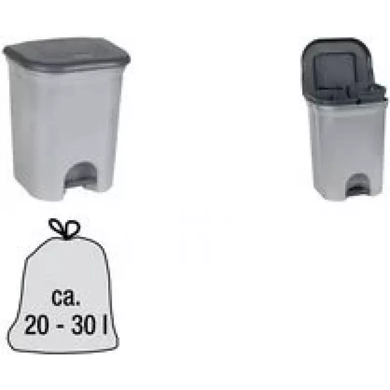 keeeper Torge pedaalemmer, 2x 11 liter, zilver 1153616000000
