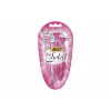BIC Miss Soleil wegwerpscheermesjes voor dames, 4 stuks, drieklingsblad met aloë vera & vitamine E glijstrip, beweegbare kop, gesorteerde pastelkleuren 8897253