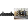EDA flessenrek-set, 6 flessen per niveau, antraciet, 3-delige set voor 18 flessen, polypropyleen (010702)